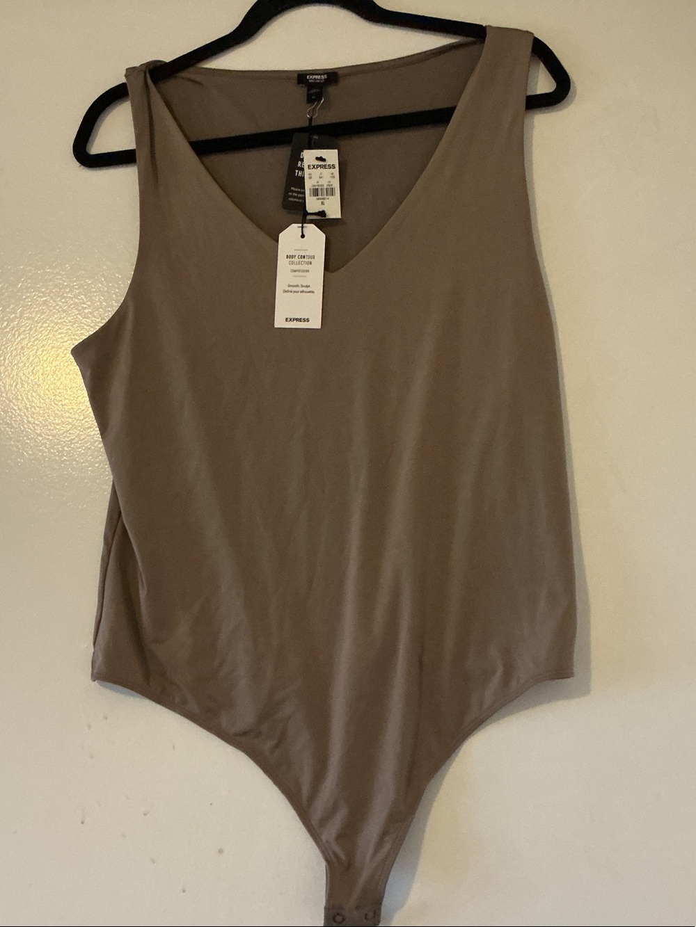 NWT Express Taupe Body Contour Bodysuit